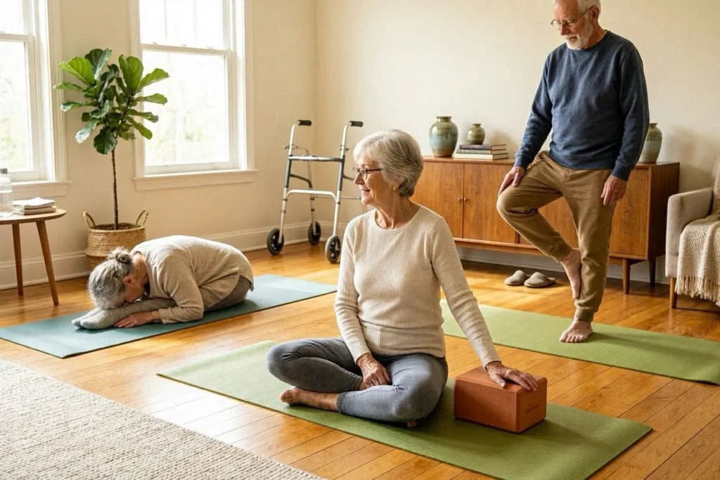 seniors can start yoga at home with confidence