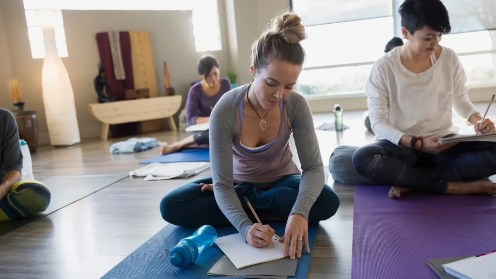 yoga and journaling